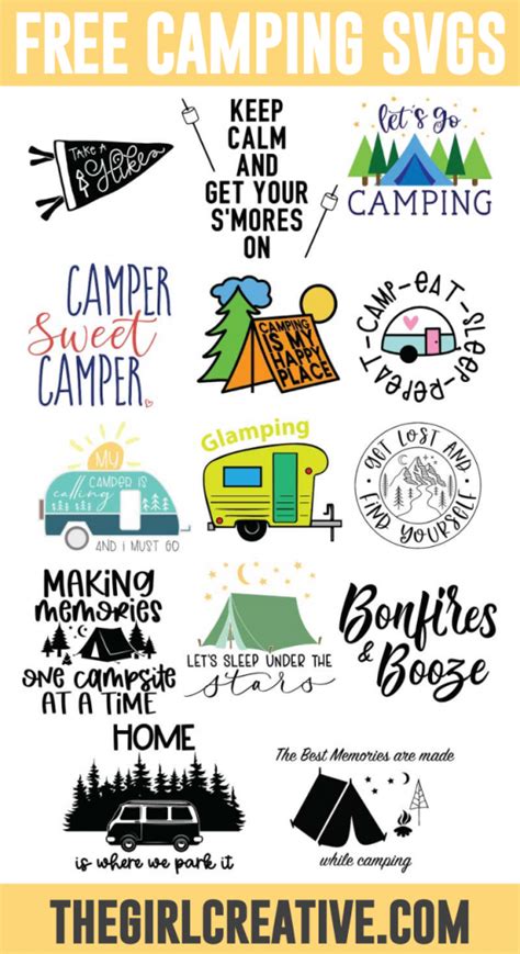 Free 274 Camping Signs Svg SVG PNG EPS DXF File