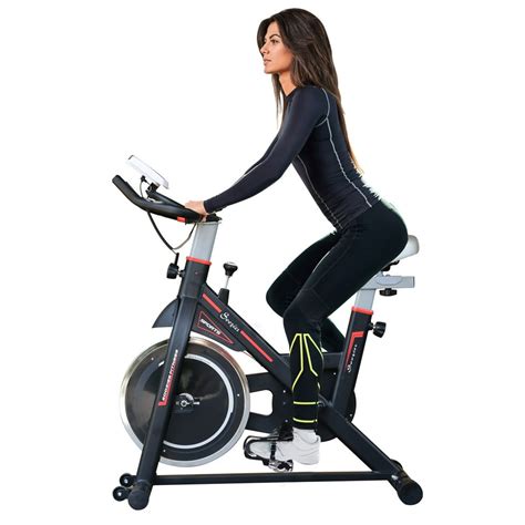 Soozier Upright Stationary Exercise Bike Indoor Fitness Cycling Bicycle Cardio Workout Training ...