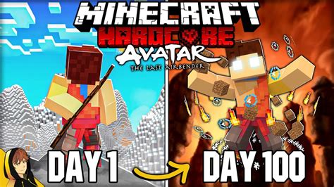 I Survived 100 Days in Hardcore Minecraft as the Avatar... Here's What ...