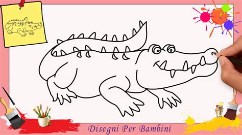 Disegni di coccodrilli FACILI per bambini | Come disegnare un ...