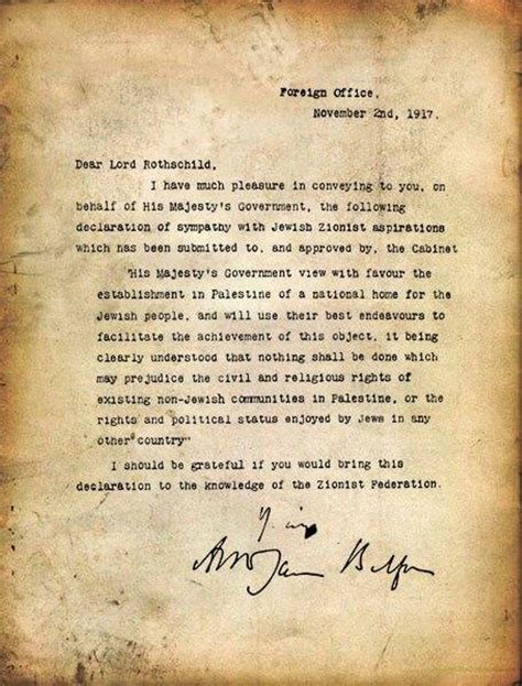 The Balfour Declaration, 1917 - 2017: The letter that changed the World ...