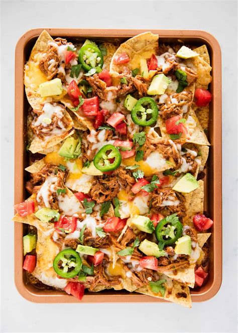 EASY Sheet Pan BBQ Nachos - I Heart Naptime