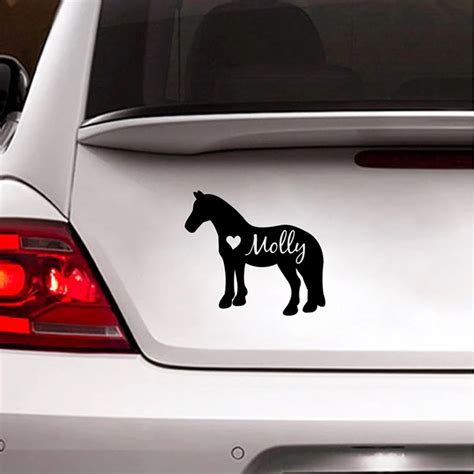 Horse Decal Personalized Name Vinyl Sticker , Custom Animal Horse ...