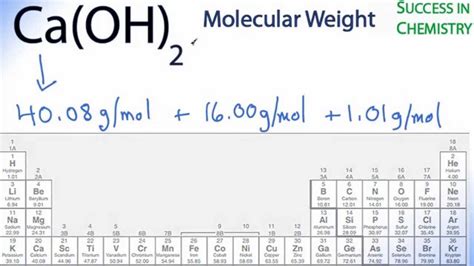 Molar Mass / Molecular Weight of Ca(OH)2 : Calcium Hydroxide - YouTube