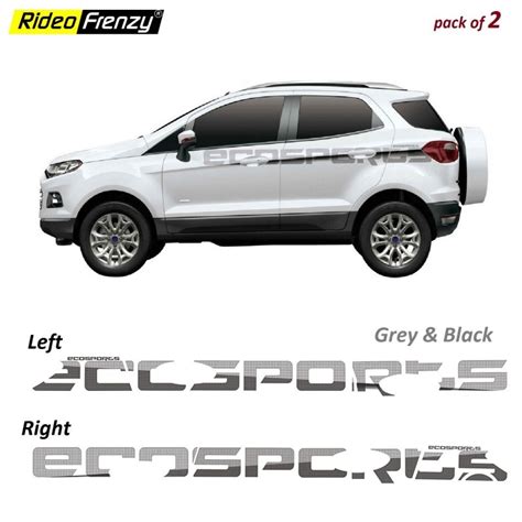 Buy Ford Ecosport Body Graphics Stickers | Original Black & Grey ...