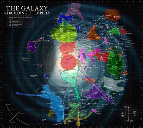 Star Wars Galaxy Map Poster