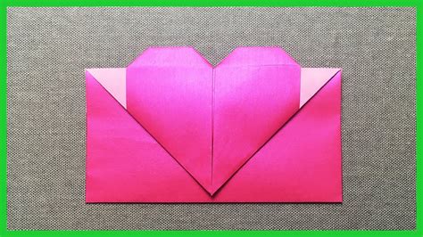 Origami Envelope Heart For Lovers - Paper Crafts【Valentine's Day】 - YouTube