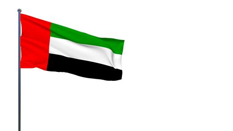 United Arab Emirates Flag Waving in The Wind 3D Rendering, National Day ...