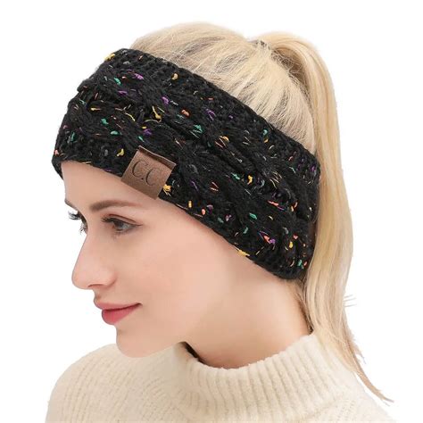 Knit headband Women Earwarmer Cable Headbands Lady Corceht head wrap Wide headband Girl's Knit ...