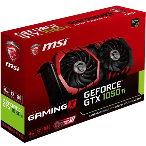 MSI GeForce GTX 1050 Ti Gaming Graphics Card With Twin Frozr VI Cooling ...