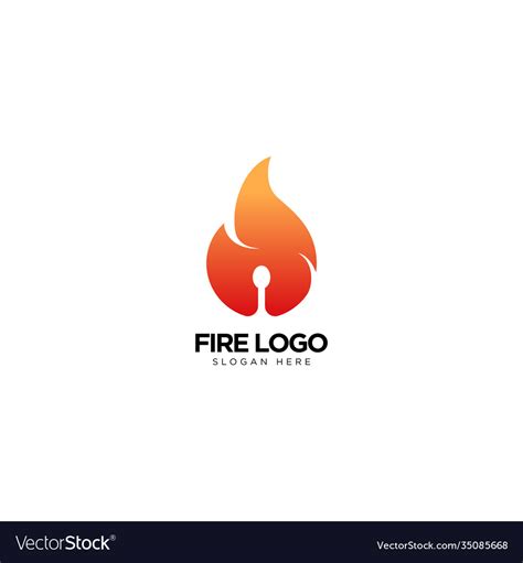 Creative fire logo design Royalty Free Vector Image