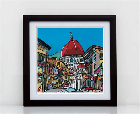 Florence Art PRINT, Italy Travel Art. Florence Artwork. Italian Piazza ...