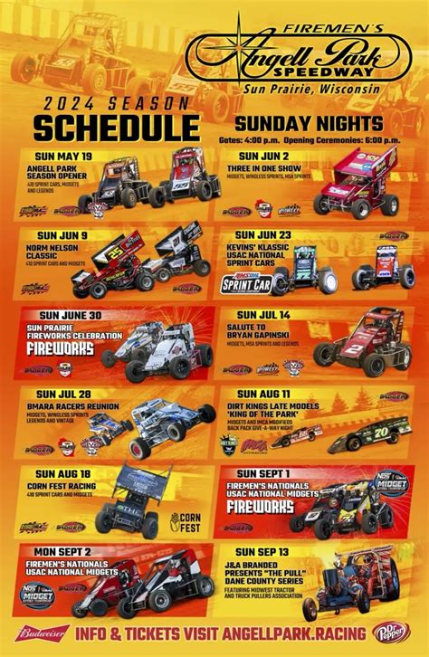 12 Big Events Highlight 2024 Angell Park Schedule | Angell Park Speedway