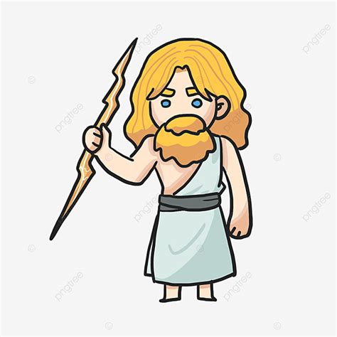 Zeus Clipart Hd PNG, Cute Zeus Clip Art, Zeus Clipart, Golden Hair, Lightning PNG Image For Free ...