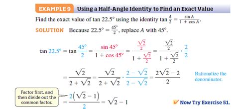 Solved: Use a half-angle identity to find each exact value. See ...