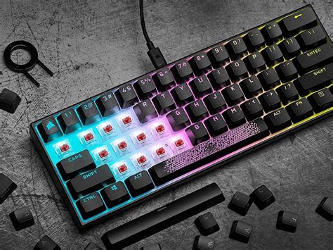 CORSAIR K65 RGB MINI mechanical gaming keyboard has a small size with ...