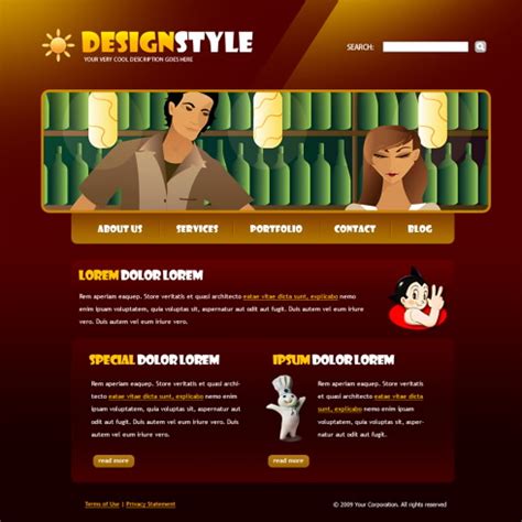 4432 - Vector & Cartoons - Website Templates - DreamTemplate