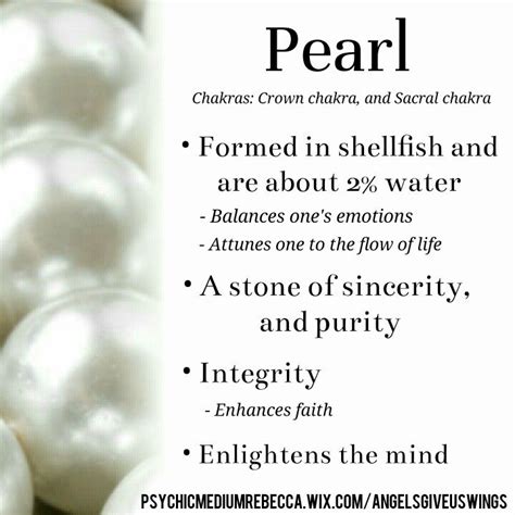 Pearl crystal meaning | Crystal healing stones, Spiritual crystals, Gemstone healing