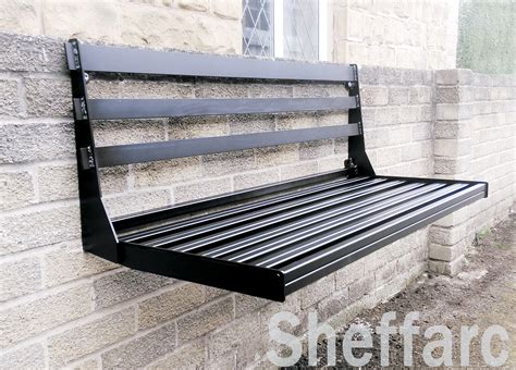 Wall mounted seating, Fold away / Fold up bench – Sheffield Architectural Metalworkers