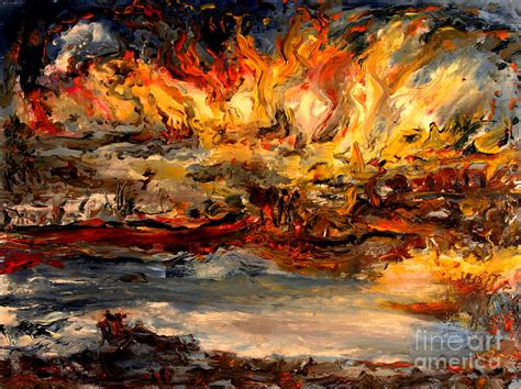 Lake Of Fire Painting by Arthur Robins