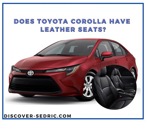 Does Toyota Corolla Have Leather Seats? [Answered]