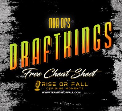 Draftkings NBA DFS Cheat Sheet for Wednesday 01/04/23 - DFS Lineup ...