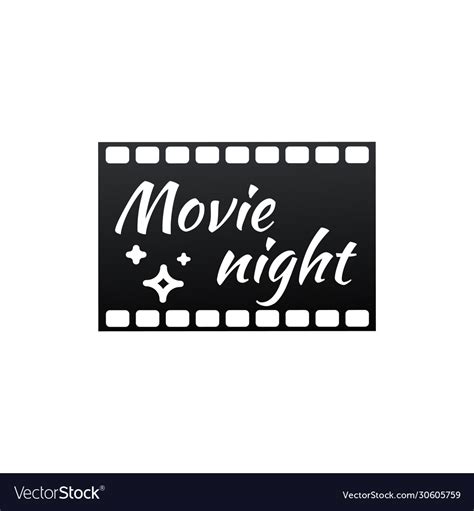 Filmstrip icon movie night symbol film or media Vector Image