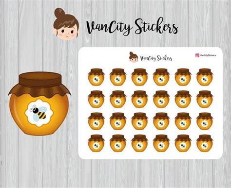 Honey Stickers Honey Jar Stickers | Etsy