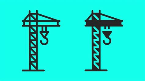 Tower Crane Icons - Vector Animate