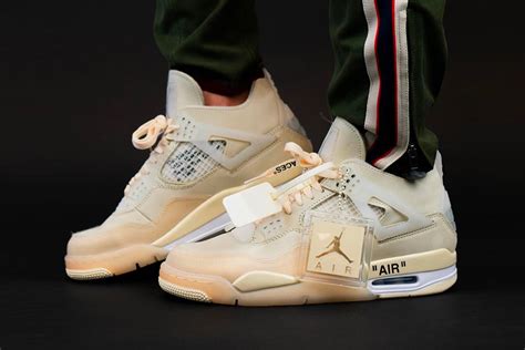 Off-White™ x Air Jordan 4 "Sail" Closer Look | Hypebeast