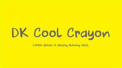 DK Cool Crayon Font : Download Free for Desktop & Webfont