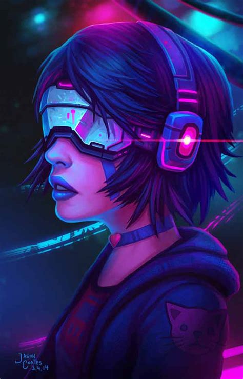 64 Badass Cyberpunk Girl Concept Art & Female Character Designs