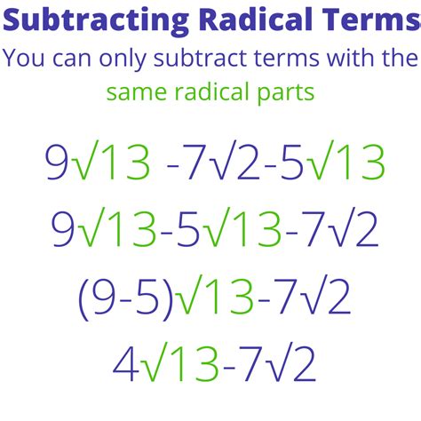 Subtracting Radicals - Examples & Practice - Expii