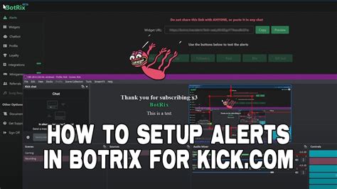 How to setup Alerts in Botrix for Kick.com - YouTube