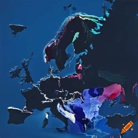 Europe map on Craiyon