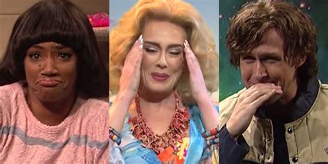 'SNL' Cast Members and Hosts Breaking Character on the Show