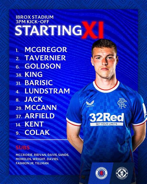 Rangers Lineup vs Dundee United - King & McCann both starting : r/ScottishFootball