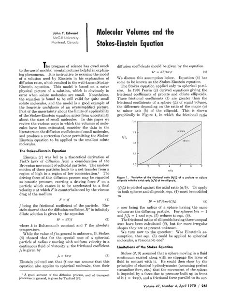 Molecular Volumes and the Stokes Einstein Equation