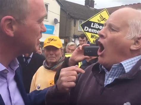 Lib Dem leader Tim Farron accosted by angry Leave voter shouting 'I ...