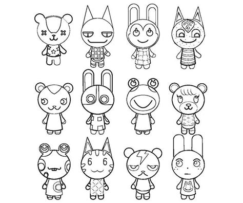 Animal crossing colouring page | Animal crossing, Animal coloring books ...