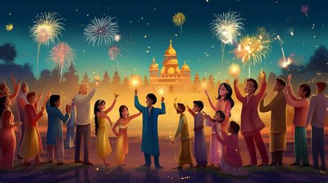 Premium AI Image | Happy indian family celebrating Diwali festival ...