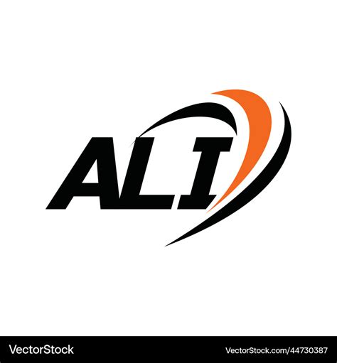 Ali monogram logo Royalty Free Vector Image - VectorStock