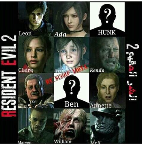 Resident Evil 2 remake characters | Resident evil game, Resident evil, Evil