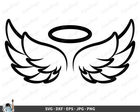 Angel Wings Svg Angel Wing Vector Angel Svg Halo Svg Angel Etsy Norway | Sexiz Pix