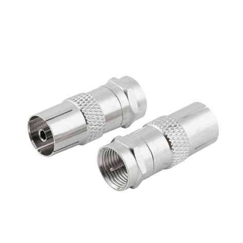 Coax Adaptors F-Type Male To PAL Female (2 Pack) - Arlec UK