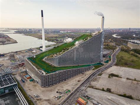 View of Amager Bakke Factory with Skiing Slope on the Rooftop in Copenhagen, Denmark Editorial ...