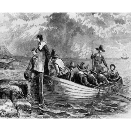 Landing of the Pilgrims at Plymouth Rock 1620 American History Canvas ...