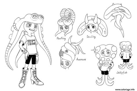 Coloriage Splatoon Characters Marie - JeColorie.com