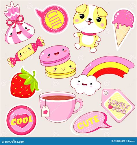 Cute Cartoon Kawaii Icons