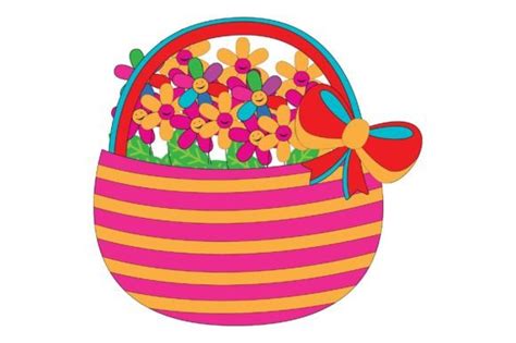 Basket Flowers Clipart Graphic by AB Design · Creative Fabrica